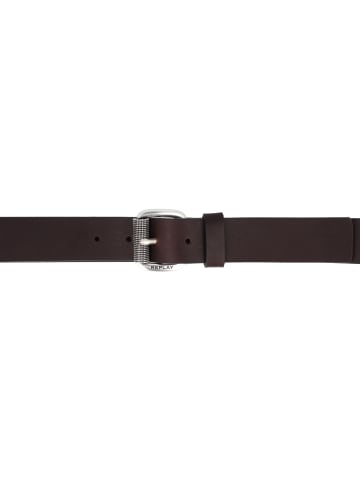 Replay Gürtel Leder in brown cocoa