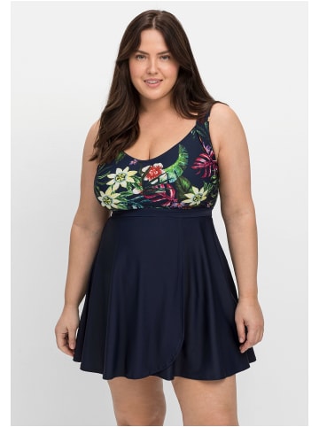 sheego by Joe Browns Tankini-Oberteil in marine gemustert