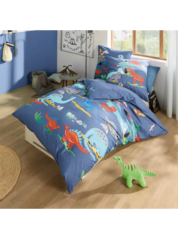 kaeppel Bettwäsche Dinosaurus in blau