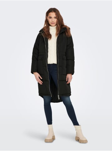 ONLY Winter Jacke Stepp Mantel mit Kapuze ONLGABI in Schwarz-2