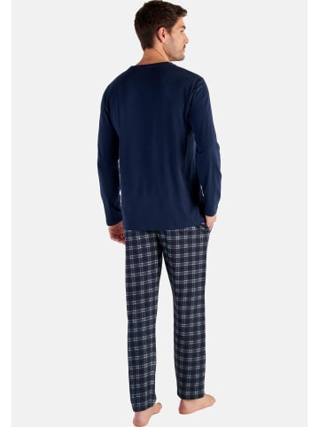 HOM Schlafanzug Sid in Navy check