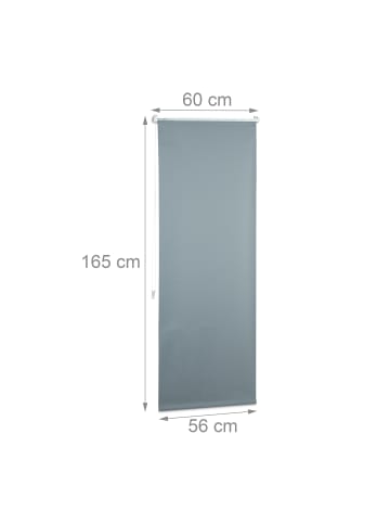 relaxdays 2x Verdunkelungsrollo in Grau - (B)60 x (H)160 cm