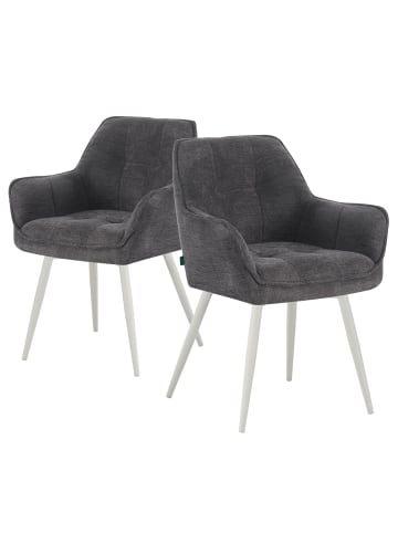 DUBI Möbel 2er-Set: Drehstuhl THOMAS-JILL in Schwarz - (B)61 x (H)82 x  (T)62 cm