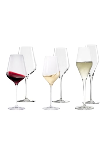 Stölzle 6er Set Wein- und Sektgläser Quatrophil transparent in transparent