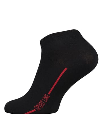 Vincent Creation® Sneaker Socken 8 Paar, „Sport Line“ in Schwarz