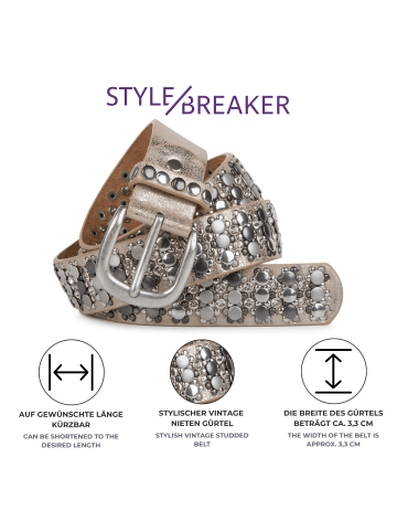 styleBREAKER Gürtel in Schwarz
