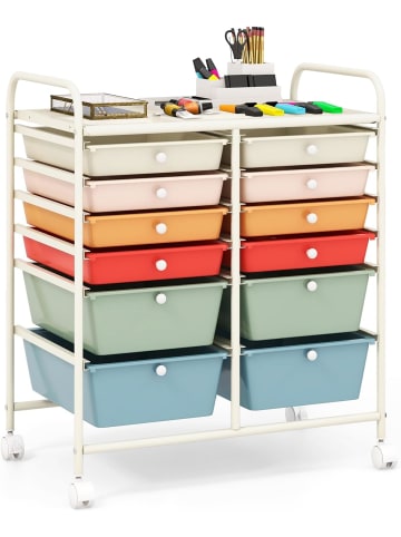 COSTWAY Rollcontainer in Hellgrün