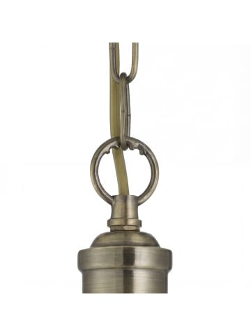 Licht-Erlebnisse Pendelleuchte (B)33.5 x (L)33.5 x (T)77 cm in Messing Antik Weiß