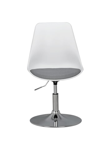 KADIMA DESIGN Drehsessel Stoff-Sitzfläche Drehstuhl in Weiß