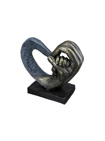 GILDE Skulptur "Hands of Love" in Bronze/ Grau - H. 14 cm - B. 16 cm
