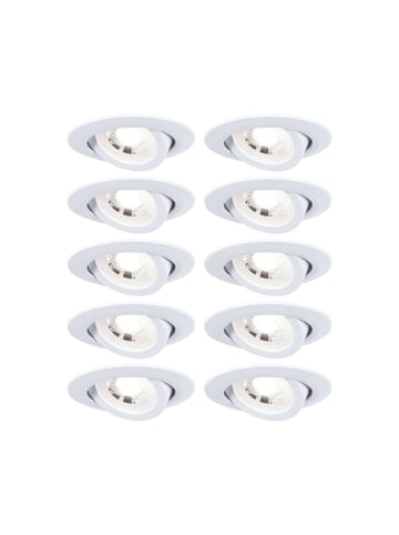 paulmann EBL Set 3-stepdim schwenkbar LED 10x4,8W 3000K  weiss matt