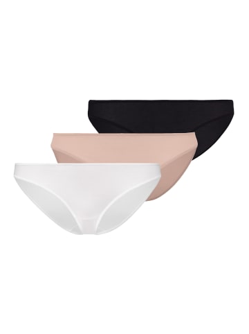 Hanro Mini Slip Ultralight in Schwarz / weiß / beige