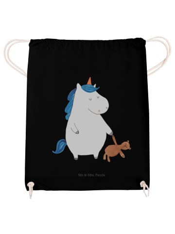 Mr. & Mrs. Panda Materialzug-Rucksack Einhorn Teddy ohne Spruch in Schwarz