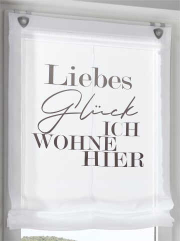 Heine Raffrollo in weiß-grau