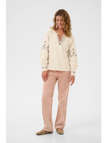Cream Langarm-Bluse CRAgate Regular fit in Oatmeal
