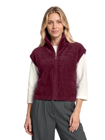 BETTY & CO Strickweste mit Reißverschluss in Fall Burgundy