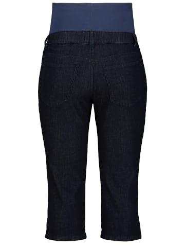 Ulla Popken Caprijeans in dark blue denim