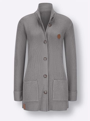 WITT WEIDEN Longstrickjacke in steingrau