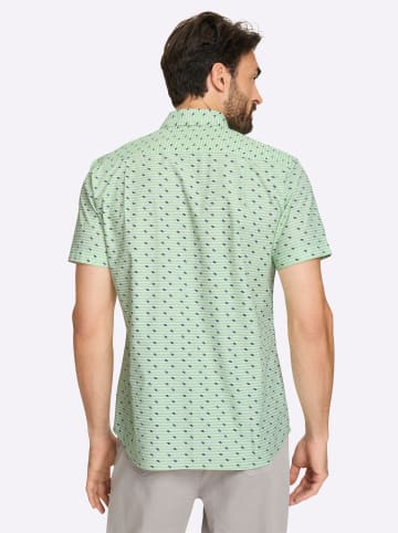 WITT WEIDEN Kurzarm-Hemd in reseda-gemustert