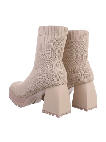 Ital-Design Stiefelette in Beige