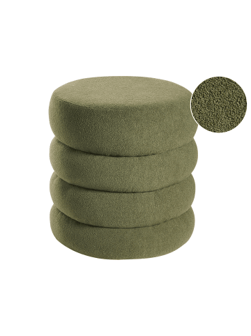 Beliani Pouf SUMPTER in Grün - (W) 43 x (H) 47 x (L) 43 cm