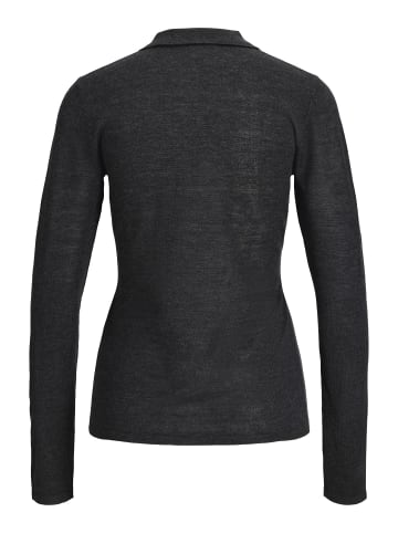 JJXX Gestricktes Polo in Dark Grey Melange