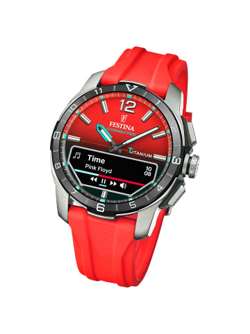 Festina Multifunktion-Armbanduhr Festina Connected rot groß (ca. 44mm)