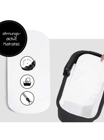 Hauck Babywanne für Buggy Colibri - Melange in schwarz,grau