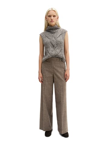 Marc O'Polo Glencheck-Hose wide in Dark Brown