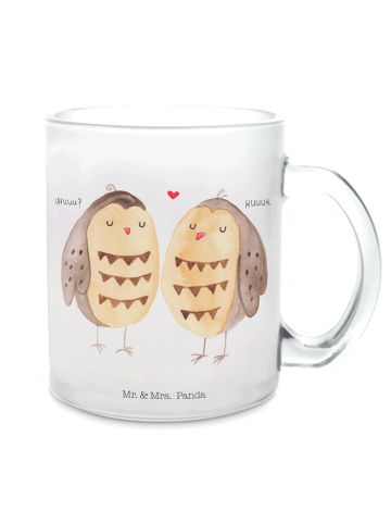 Mr. & Mrs. Panda Teetasse Eulen Liebe ohne Spruch in Transparent