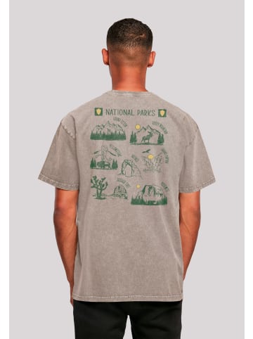 F4NT4STIC Oversize T-Shirt US National Parks Montage in Asphalt