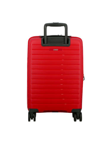 Jump Striper 4 Rollen Kabinentrolley 55 cm mit Dehnfalte in red