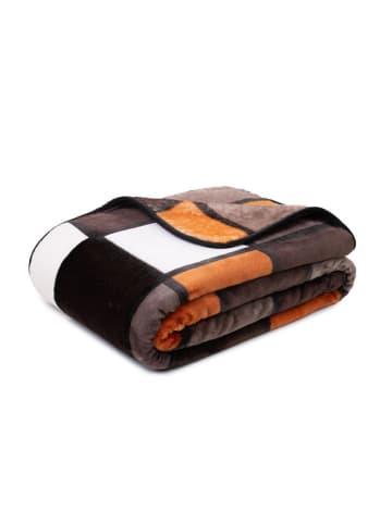Gözze Wohndecke Cashmere-Feeling Antigua in zimt/taupe/schoko