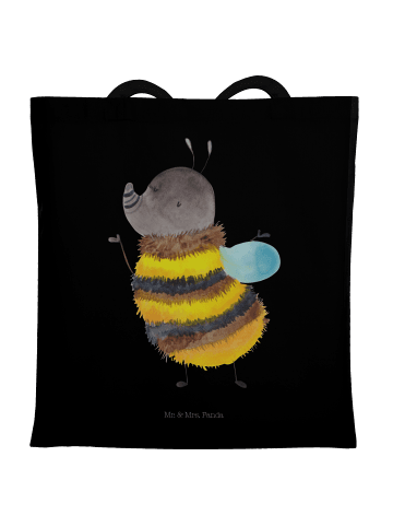 Mr. & Mrs. Panda Tasche Hummel flauschig ohne Spruch in Schwarz