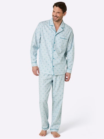 WITT WEIDEN Pyjama in ecru-mint-bedruckt