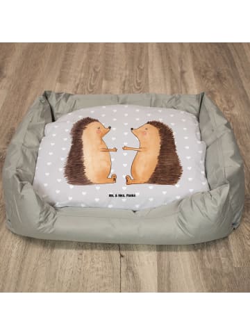 Mr. & Mrs. Panda Hundekorb Igel Liebe ohne Spruch in Grau Pastell