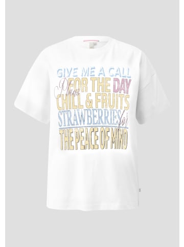 QS T-Shirt in 01D0_weiß