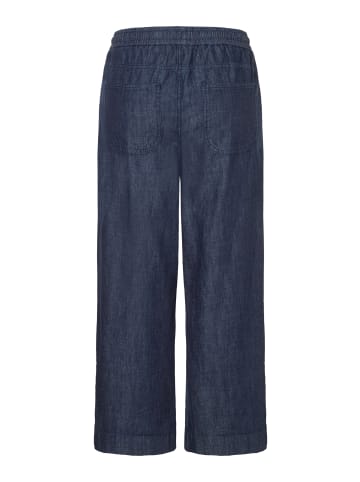 More & More fließende, verkürzte Jeans-Schlupfhose in dark blue denim