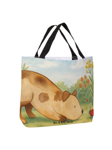 Mr. & Mrs. Panda Reisetasche Hund Marienkäfer Design ohne Spruch in Weiß