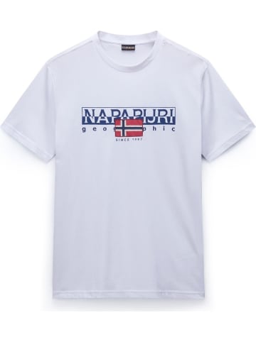 Napapijri T-Shirt "S-Aylmer" in Weiß