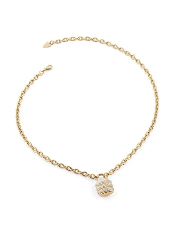 Guess Damen-Halskette Schloss Pavé Goldfarben