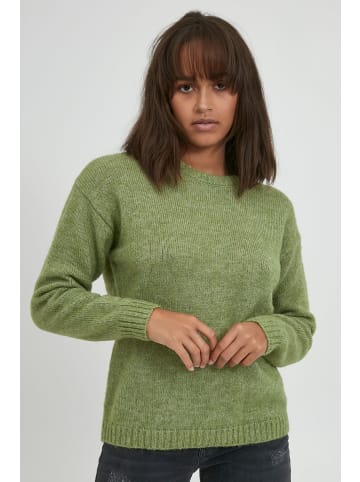 PULZ Jeans Strickpullover PZIRIS - 50206433  Feinstrick-Pullover mit Rundhals-Ausschnitt in Grün