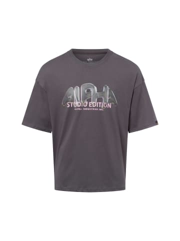 Alpha Industries T-Shirt Studio Edition in grau rosa - 0001