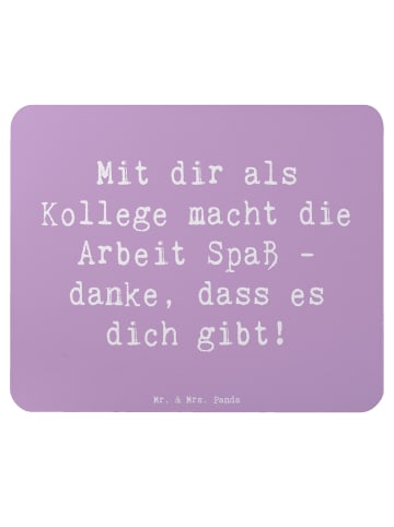 Mr. & Mrs. Panda Mauspad Spruch Kollege Freude mit Spruch in Lavendeltraum
