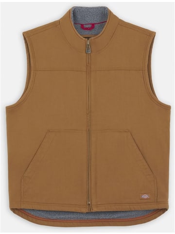 Dickies Weste "Sherpa Lined Duck Vest" in Braun
