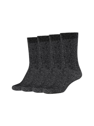 S. Oliver Kurzsocken 4er Pack silky touch in Schwarz