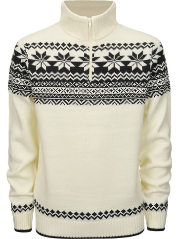 Brandit Strickjacke / Cardigan "Norwegian Troyer" in Weiß