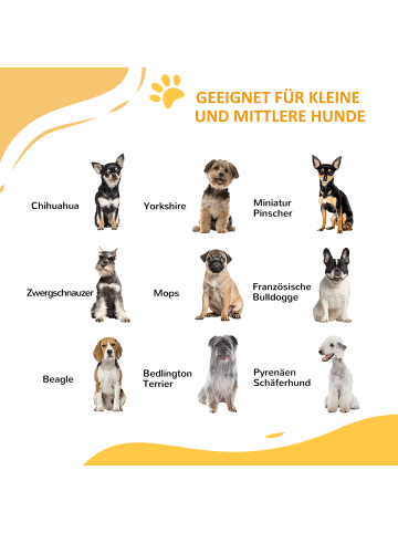 Pawhut Hunde Türschutzgitter Weiß 74-100L x 4B x 76H cm