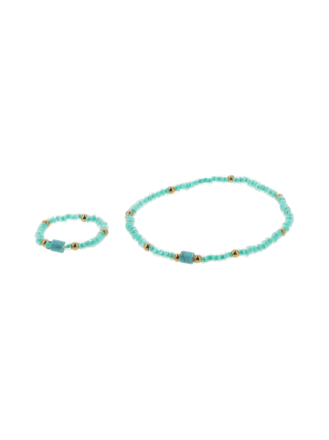 IZIA Women Jewelry Set With Bracelet And Ring in Turquoise