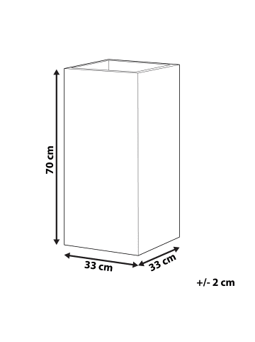 Beliani Outdoor Blumentopf DION in Beige - (W) 33 x (H) 70 x (L) 33 cm